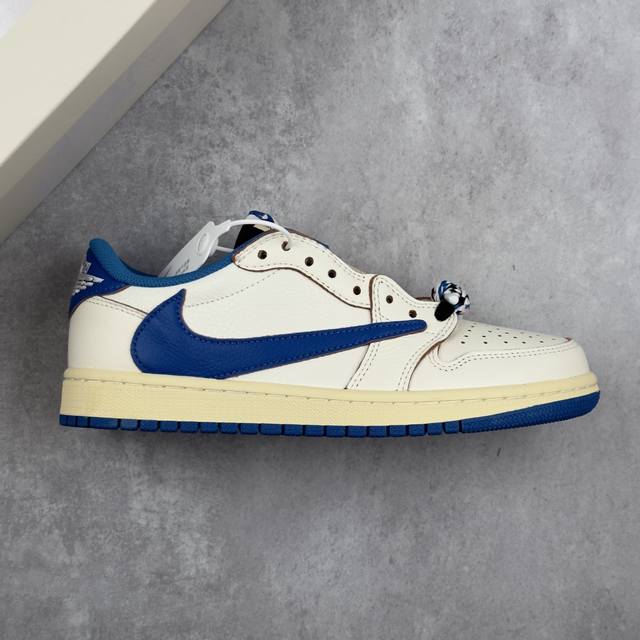本地 核心私 Travis Scott X Air Jordan 1 Low Pale Vanilla低帮 白蓝倒钩联名 Aj1 乔丹1代 乔丹篮球鞋系列 鞋款