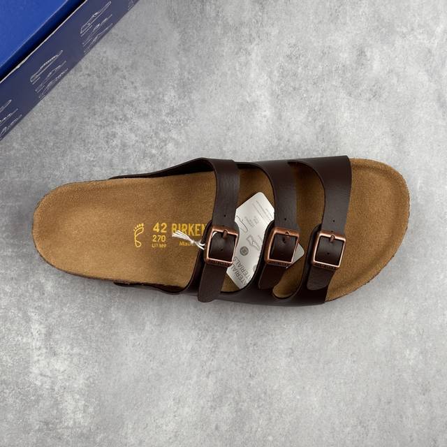 本地 核心私 博肯 Birkenstock 三字拖鞋 广东原产#德国百年知名鞋履品牌 博肯Birkenstock 勃肯#采用质地柔软牛皮绒面材质#中底搭载缓震软