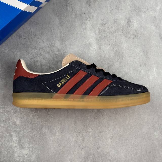 本地 核心私 阿迪达斯 Adidas Originals Gazelle Indoor 三叶草休闲防滑耐磨低帮板鞋 鞋头出色设计 塑就出众贴合感 稳固的后跟贴合