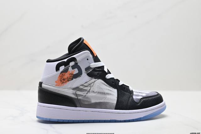 真标Nike Air Jordan 1 Retro Mid Aj1乔丹一代中帮经典复古文化休闲运动篮球鞋 货号:Hf3 -001 尺码:36 36.5 37.5