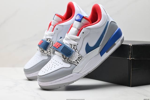 真标三合一最强合体，多种新配色回归耐克Nike Air Jordan Legacy 312 Low”White Grey Fog Blue Red“乔丹最强三合