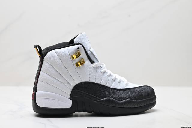 真标Nike Air Jordan 12 防滑 高帮 Aj12代复古篮球鞋 货号:130690-125 尺码:38 38.5 39 40 40.5 41 42