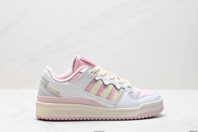 公司级Adidas Forum Low Cl三叶草低邦 经典魔术贴复古板鞋 男女潮流头层皮休闲鞋 原楦原数据开发 采用牛培皮革材质 全头层皮鞋面 原盒原标 专供