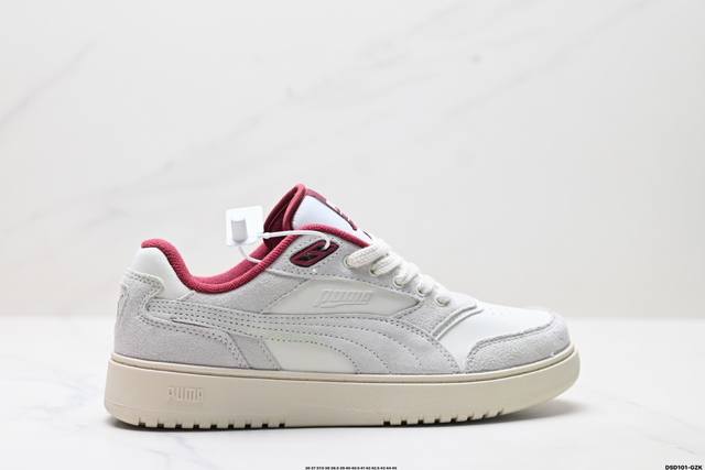 真标Puma Doublecourt 潮流运动 防滑耐磨 低帮 彪马板鞋 货号:293283-01 尺码:36 37 37.5 38 38.5 39 40 40