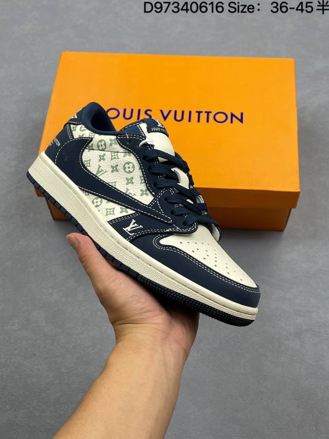 公司级Nike Air Jordan 1 X Travis Scott Aj1倒勾 乔一倒钩 ‘Diy’定制 耐克 低帮文化篮球鞋 完美品质出货 细节如图所示