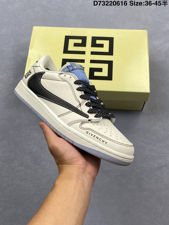 Aj1倒勾Travis Scott X Air Jordan 1 ” Reverse Mocha “ Aj1乔1 Ts 闪电 联名倒钩 低帮文化篮球鞋 完美品质