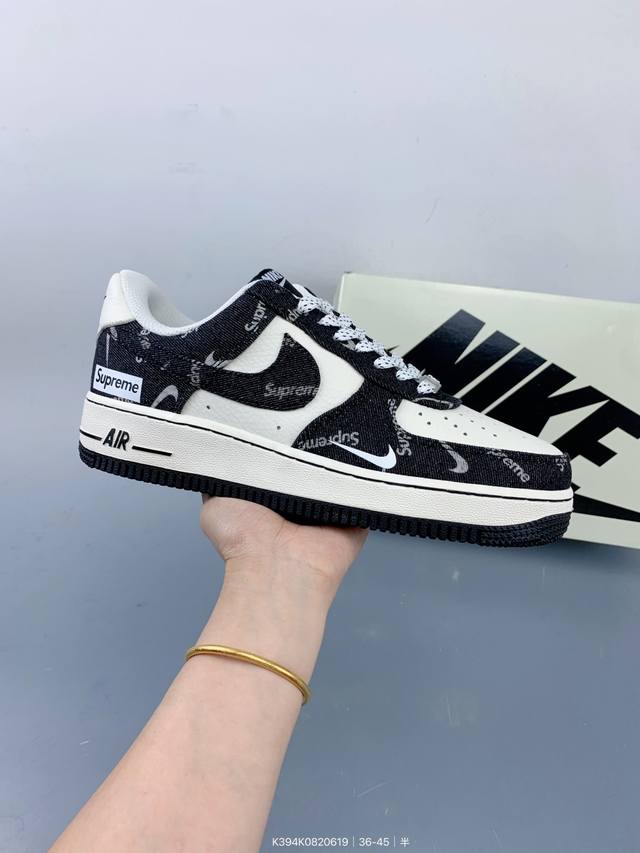 Nike Air Force1 07 Low 定制空军 原楦头原纸板 打造纯正空军版型 专注外贸渠道 全掌内置蜂窝气垫 原盒配件 原厂中底钢印、拉帮完美 Siz