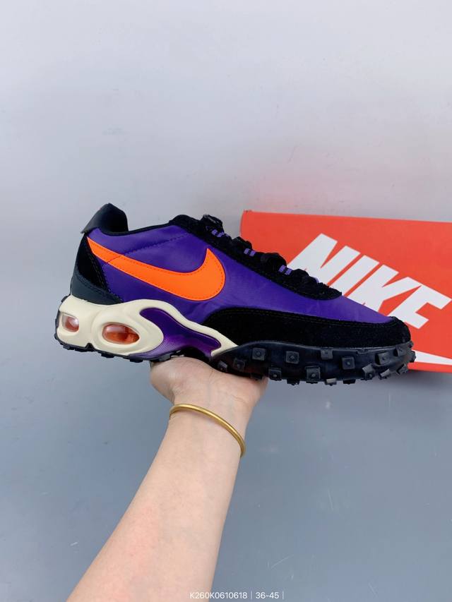 耐克Nike Air Max Waffle Sp”Black And Anthracite“气垫华夫混合系列低帮气垫复古百搭休闲运动慢跑鞋 Size：如图 编码