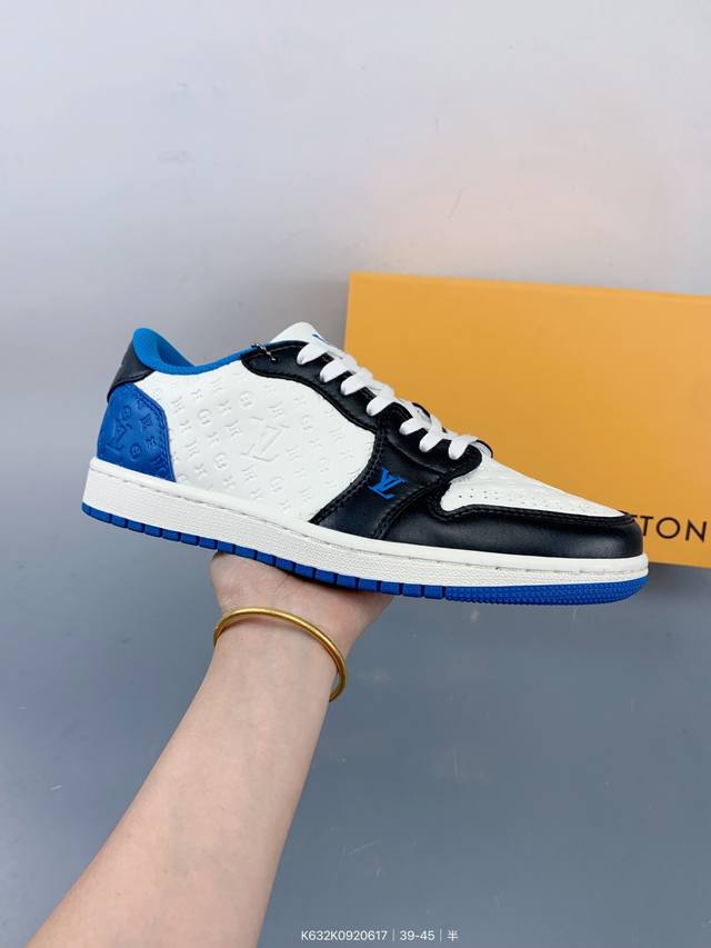 Air Jordan 1 Low X Lv联名 低帮 纯原大厂出品 鞋身全方位体现立体标志性的Logo 原厂橡胶气垫大底 Size：如图 编码：K632K092