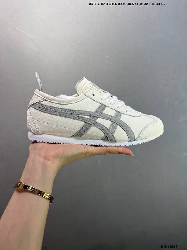 Asics 亚瑟士 男女鞋真标半码制 日产经典老牌-鬼塚虎 Onitsuka Tiger Mexico 66经典墨西哥系列复古经典百搭板鞋休闲运动鞋慢跑鞋 采用