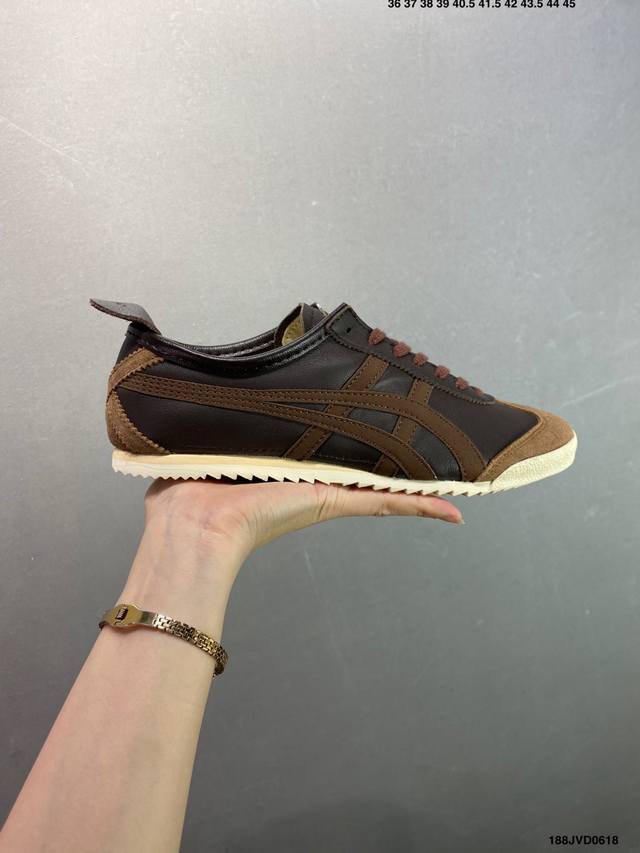 公司级小羊皮Onitsuka Tiger鬼塚虎 Mexico 66 Slip-On 一脚蹬低帮夏季透气运动休闲鞋 尺码:如图 Id:188Jvd0618
