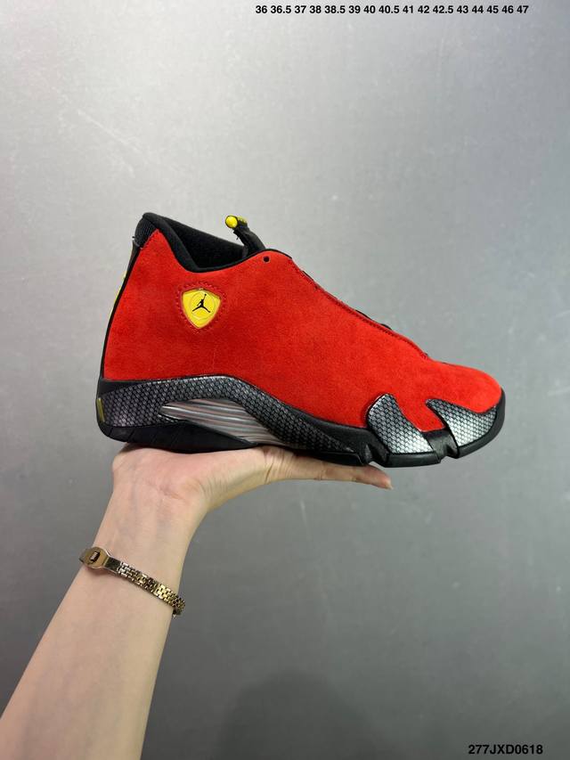 真标Nike Air Jordan 14 Retro Aj14 耐克 乔14 耐磨防滑舒适缓震运动篮球鞋 货号:If5015-600 尺码:36-47 Id:2