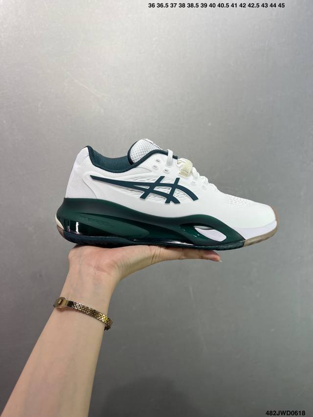 公司级Asics Gel-Resolution X 亚瑟士运动休闲透气专业网球鞋 轻量舒适透气材质 全滴塑鞋面中底3D可视Gel缓震胶效果 升级Flytefoa