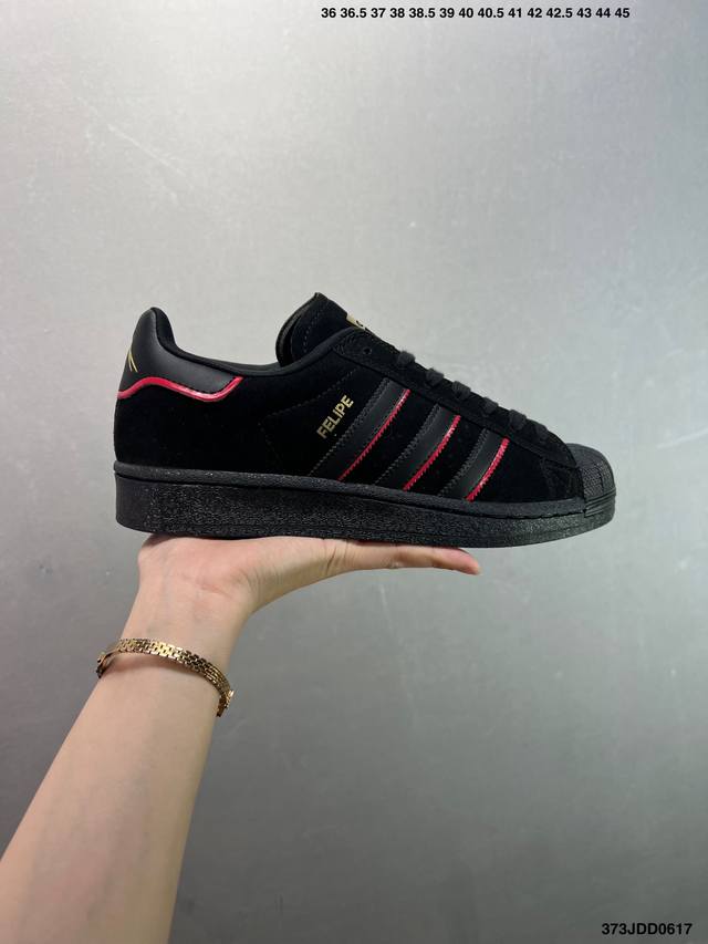 阿迪达斯Adidas三叶草 Originals Superstar贝壳头系列低帮经典百搭休闲运动板鞋 货号:If7905 尺码:36 ～45 Id:373Jdd
