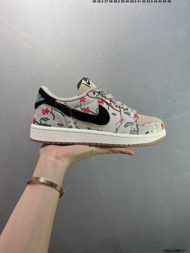 Rui Hachimura X Jordan Air Jordan 1 Low Og “Cranes”复刻花卉 纯原系列 当前市场最优版本 陆续上架 全鞋采用原