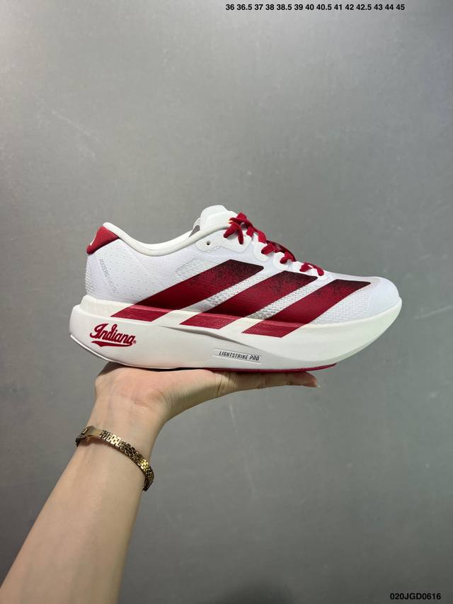 Ad Adizero Eva Sl M 运动舒适防滑耐磨 低帮跑步鞋 阿迪达斯革新力作 破纪录轻跑鞋 Adizero Adios Pro Evo 极致轻盈的Li