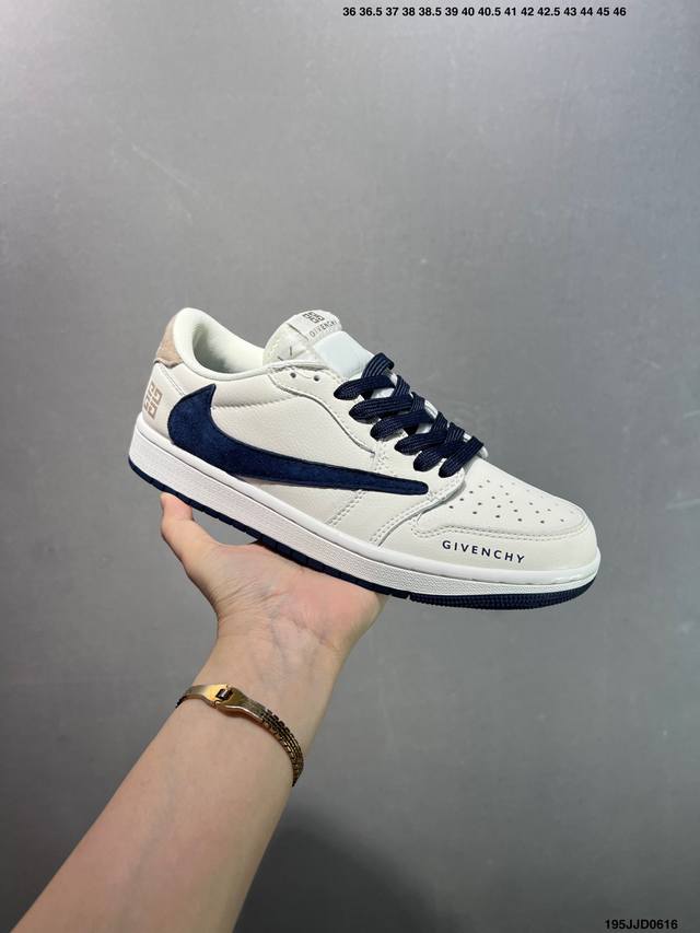 Aj1倒勾Travis Scott X Air Jordan 1 ” Reverse Mocha “ Aj1乔1 Ts 闪电 联名倒钩 低帮文化篮球鞋 完美品质