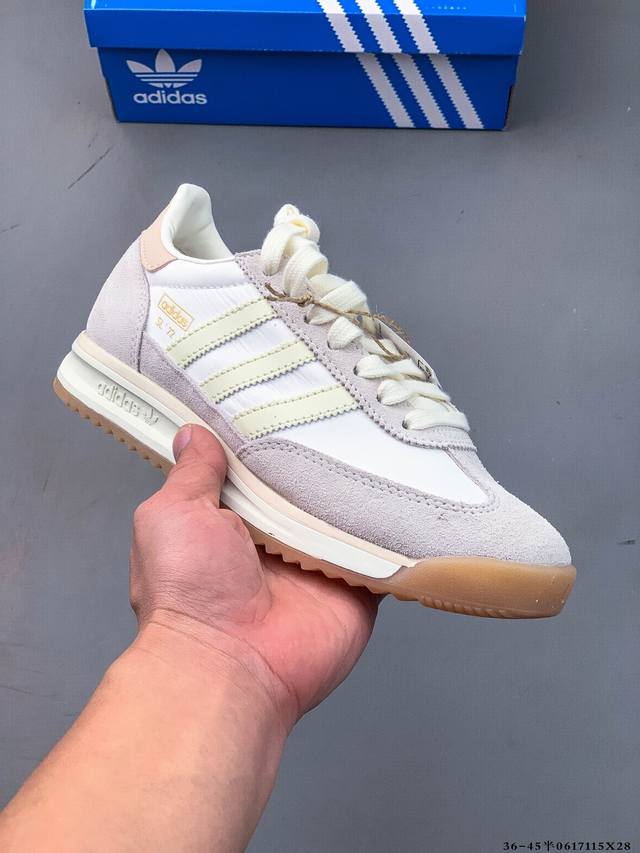 公司级！阿迪达斯Adidas Sl 72 Rs 全新重置版本，将这款复古鞋型用尼龙材质呈现，最终拼接麂皮材质，让该鞋型上脚既有舒适透气性又有满满的复古质感 06