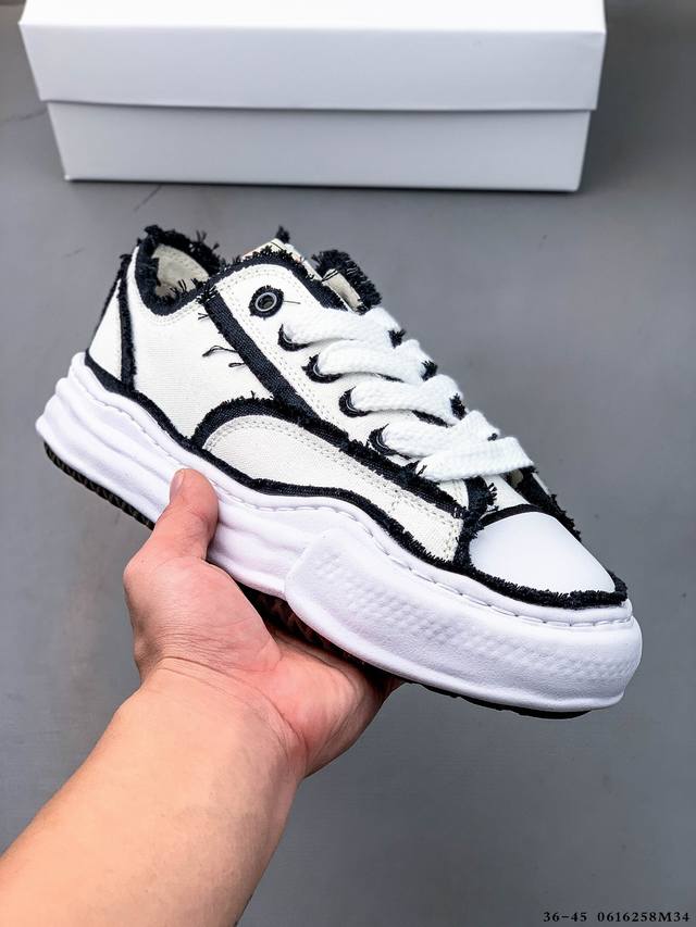 原装级别 三原康裕Mmy Maison Mihara Yasuhiro Original Sole Canvas Low 余文乐挚爱单品 复古溶解风日本概念时装