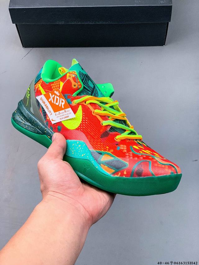 Nike Zoom Kobe Ⅷ System 科比8代复刻实战运动低帮文化篮球鞋 React科技鞋垫加持 实战配置直接拉满 原楦纸板开发 鞋身流线型、后跟塑形