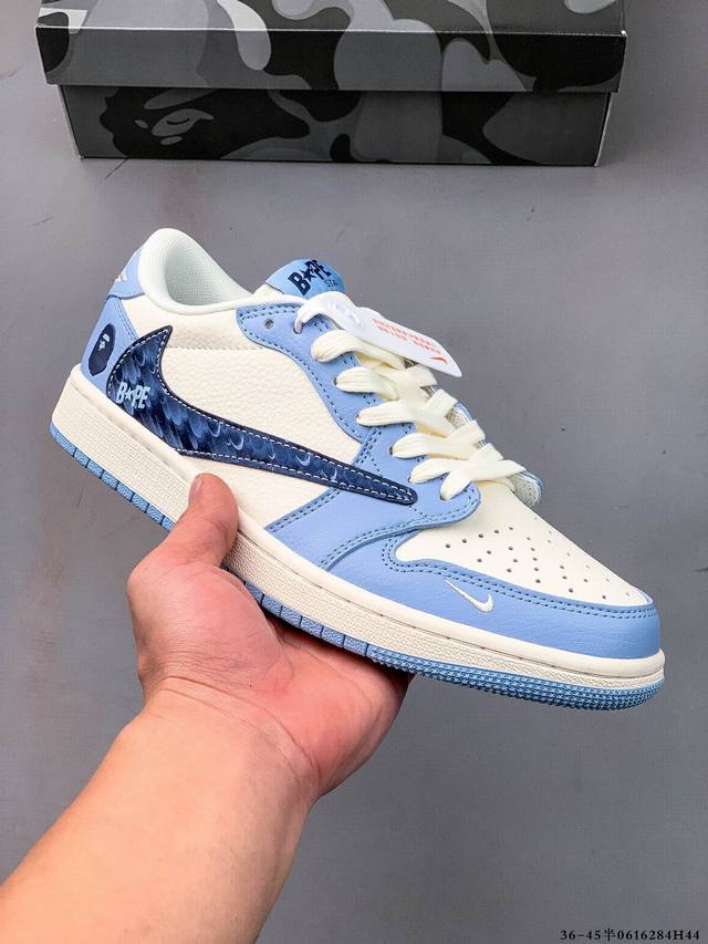 公司级头层！耐克Nike Air Jordan 1 Low Aj1乔1 低帮潮流缓运动休闲板鞋。Aj1 低帮拼接 完美版型真头层牛皮# 内置缓震气垫 原鞋开模