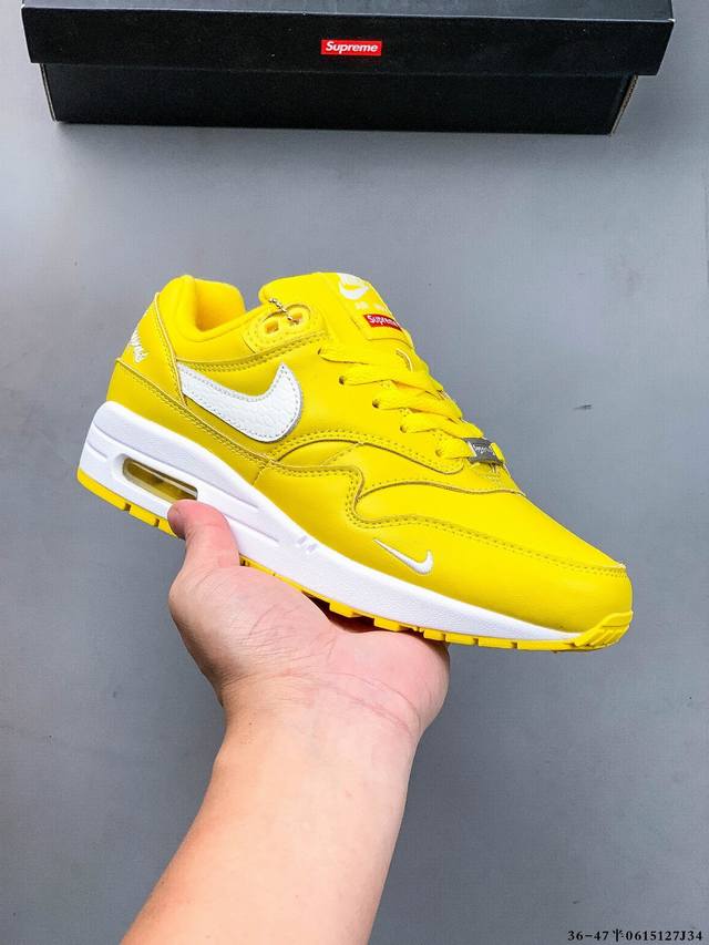 公司级！耐克 Nike Nike Air Max 1 87 限定配色 气垫缓震跑步鞋 0615127J34