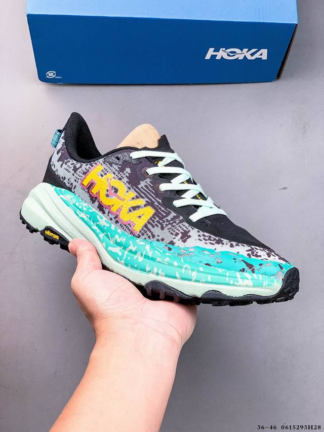 Hoka One One Speedgoat 6 户外越野跑步鞋 飞速羚羊 6 系列 新一代工程网纱鞋面 在确保鞋面稳定性的同时减少了固定胶条的使用 鞋面更轻盈