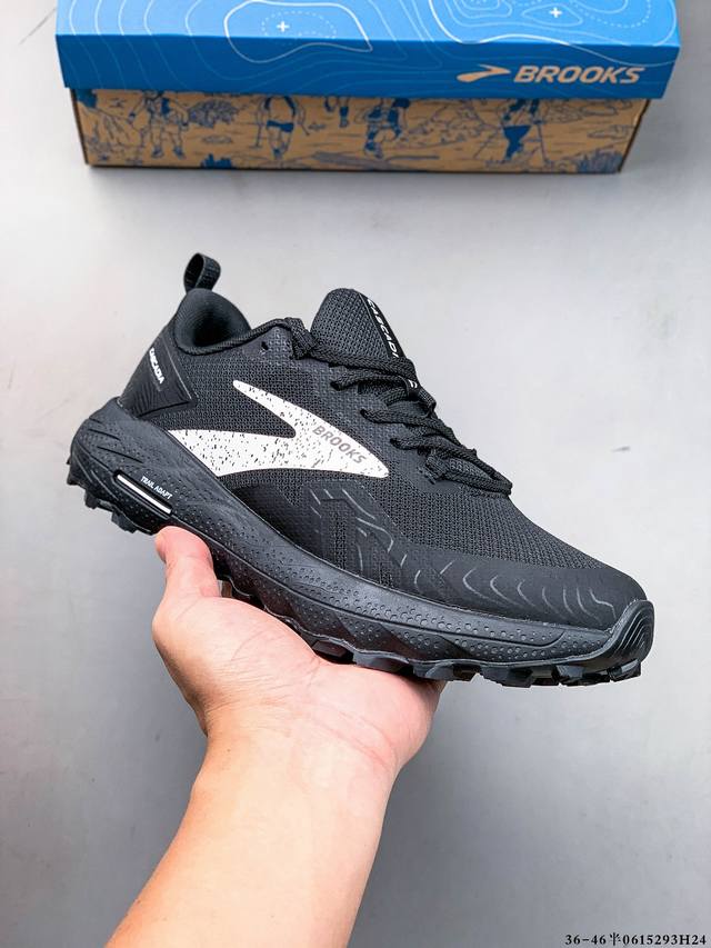 布鲁克斯Brooks 新款 Cascadia 17系列 户外山地越野跑鞋 缓震透气舒适 专业马拉松 运动跑步鞋 0615293H24
