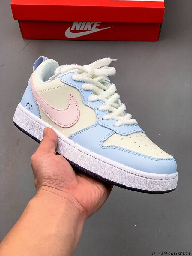 公司级！耐克 Nike Court Borough Low 低帮百搭休闲运动鞋 0614Wl24