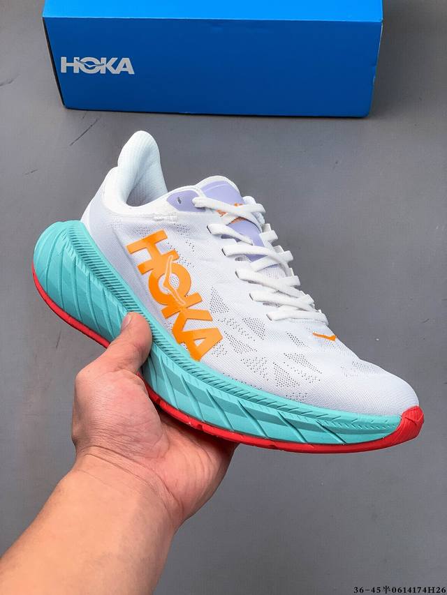 Hoka One One 竞速碳板公路跑步鞋Carbon X2减震运动鞋 0614174H26