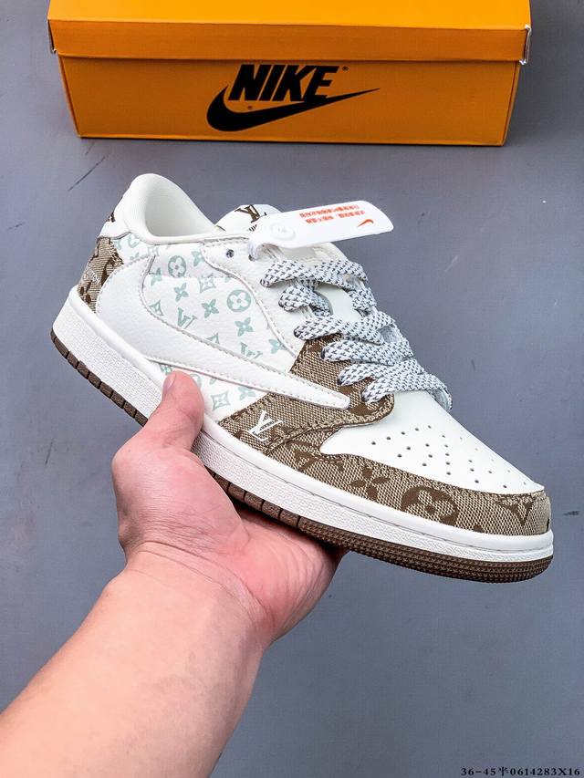 公司级头层！耐克Nike Air Jordan 1 Low Aj1乔1 低帮潮流缓运动休闲板鞋。Aj1 低帮拼接 完美版型真头层牛皮# 内置缓震气垫 原鞋开模