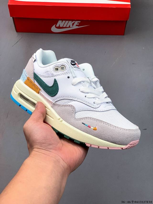 集图 公司级！耐克 Nike Nike Air Max 1 87 限定配色 气垫缓震跑步鞋 0613127J30