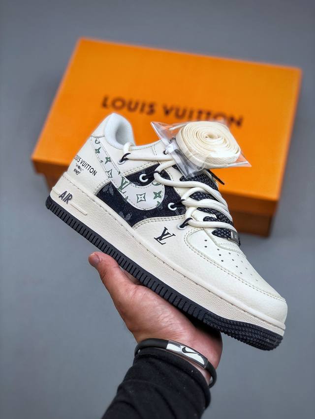 Nike Air Force 1'07 Low Lv联名 深蓝底抽绳 空军一号低帮休闲板鞋 Dm6868-098 #原楦头原纸板 原装鞋盒 定制五金配件 内置全
