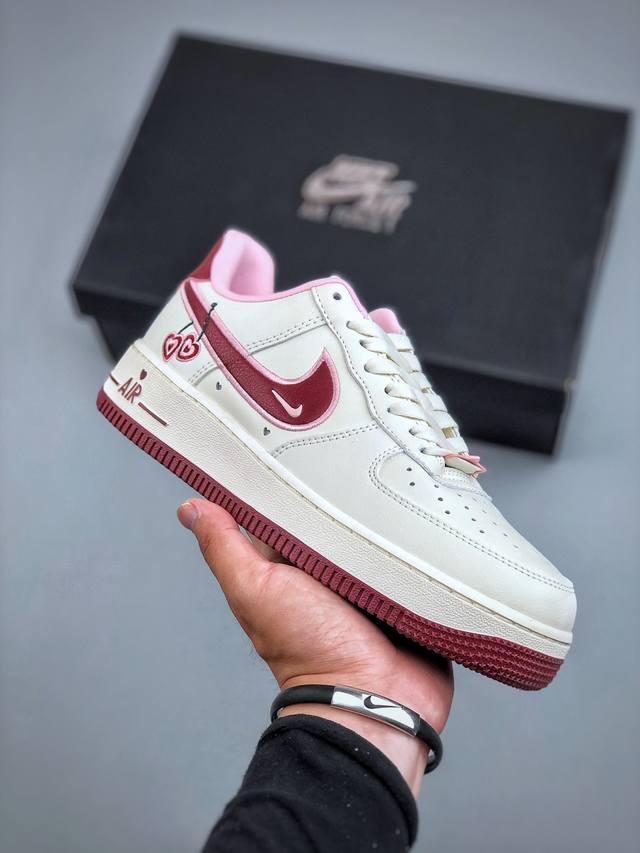 今日福利款 Nike Air Force 1 Low 樱桃 鞋面工整无皱褶 工艺超前市场水平 卡色完美同步公司版本#后跟港宝细节 调试比对原版 两个码段电控印字
