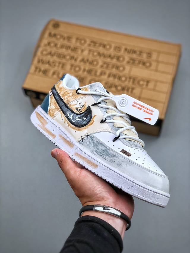 Nike Court Vision Low 手绘涂鸦休闲运动板鞋 纯原版本低帮百搭透气休闲运动板鞋，经典耐用的设计，兼顾舒适脚感和出众风范，演绎匠心之作。结构性