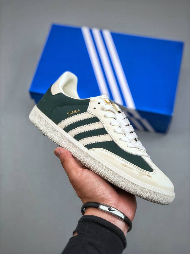 Adidas Originals Samba Og 桑巴舞系列 阿迪达斯 三叶草 绅士德训足球风百搭低帮休闲运动板鞋货号:Ji3205 尺码:36 36.5 3
