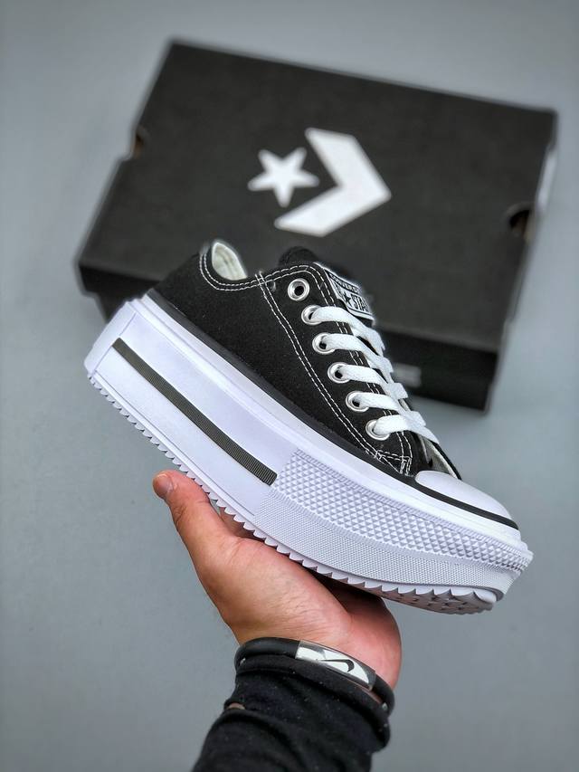 Converse匡威 Double Stack男女休闲运动胶鞋双层厚底鞋 货号：A15490C 尺码：35-44 半