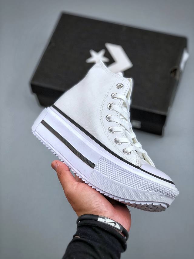 Converse匡威 Double Stack男女休闲运动胶鞋双层厚底鞋尺码：35-44 半