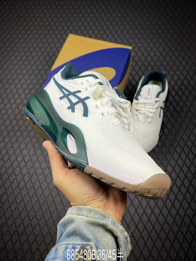 B 公司级Asics Gel-Resolution X 亚瑟士 专业网球鞋 没有鞋骨的设计 这是一种创新技术 它让脚底在每一次着地时都能感受到柔软而充足的缓冲