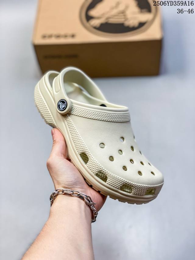 卡骆驰Crocs Echo Clog 明星 沙滩室内外穿搭休闲涉水洞洞鞋凉拖鞋 码数：36 37 38 39 40 41 42 43 44 45 46 编码：0
