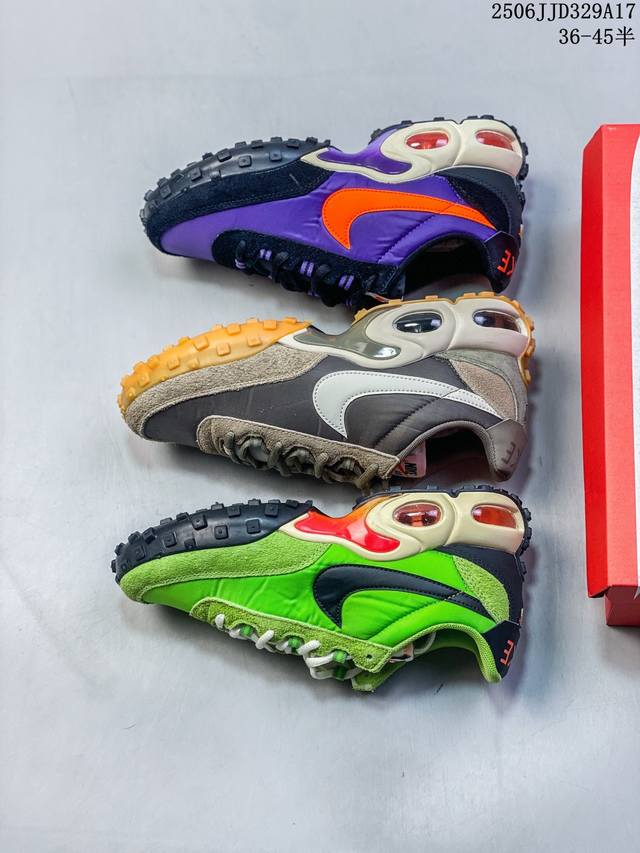 耐克 Nike Air Max Waffle Sp Action Green 休闲跑步鞋华夫饼Sp发售！这款鞋款融合了Air Max Plus的经典中底和Tun