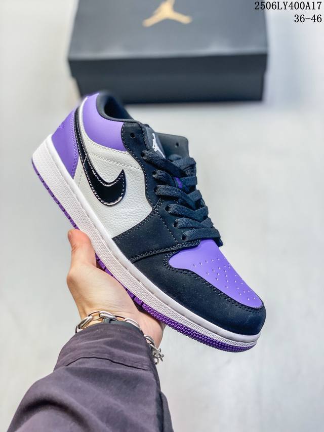 耐克 乔丹Air Jordan 1 Low Aj1 乔1 乔丹1代Aj1 低帮复古文化休闲运动篮球鞋。倒钩从1985 年面世的元年款汲取设计灵感，采用简洁大方的
