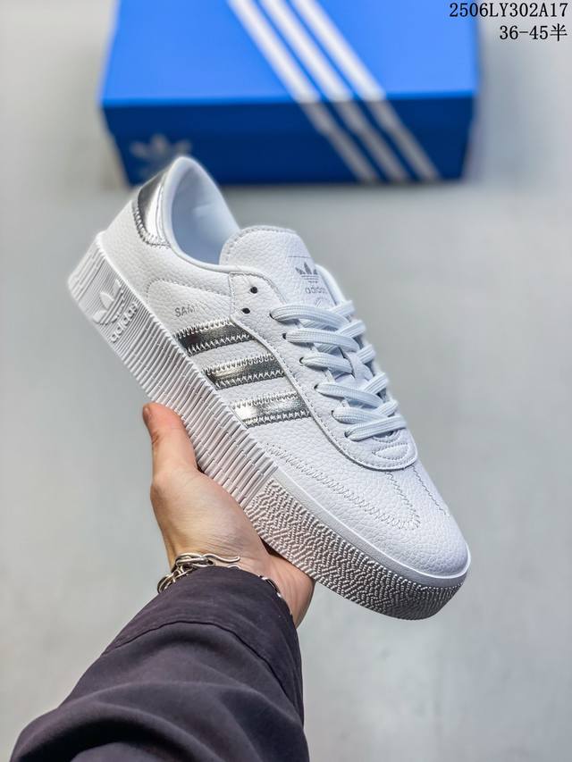 阿迪达斯 Adidas Sambarose W 休闲时尚 德训低帮厚底板鞋 货号 F34239 49104Adewu 尺码：见图 编码：06Ly302A17