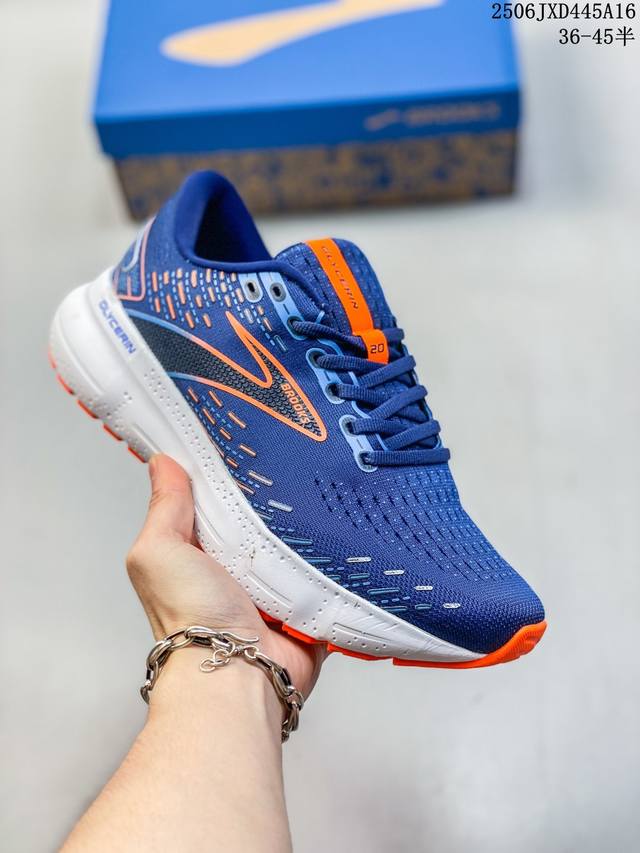 公司级Brooks 布鲁克斯 男女子专业缓震跑步鞋Glycerin甘油20运动厚底增高老爹鞋。特别适合大体重和低足弓跑者。相比前一代，21Gt的中底略显柔软，跑