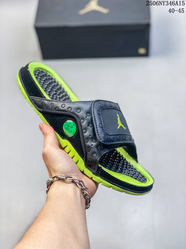 乔丹 懒人拖鞋夏季经典潮流百搭Jordan Air Jordan 13 Hydro 舒适日常 一字拖鞋 男女同款 尺码：见图 编码：06Ny346A15