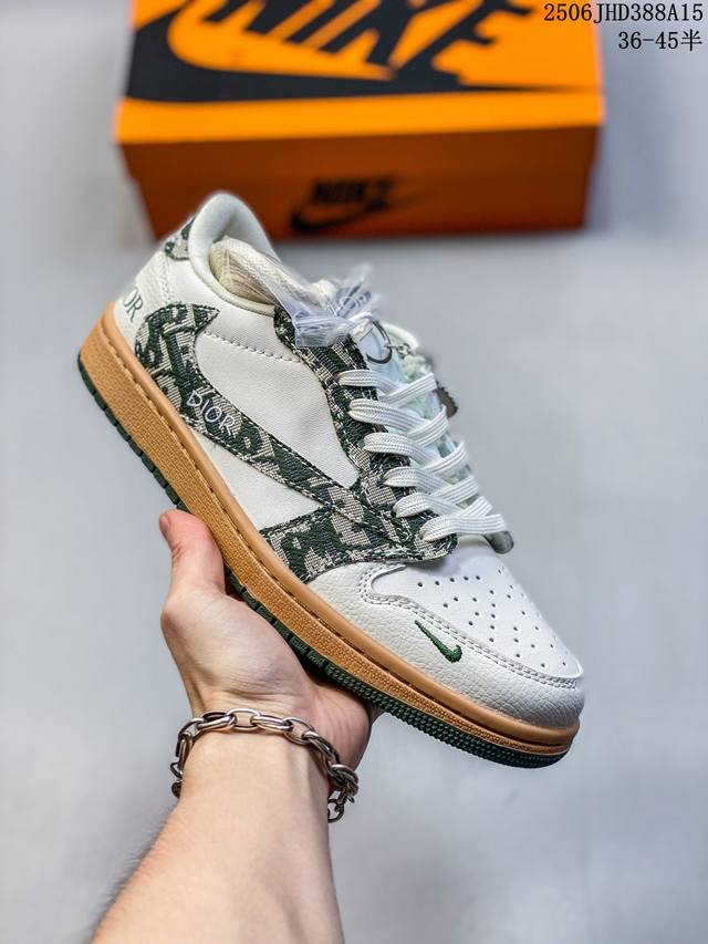 海外爆款限量发售！Travis Scott X Fragment Design X Jordan Air Jordan 1 Low Og Sp “Lv联名 黑牛