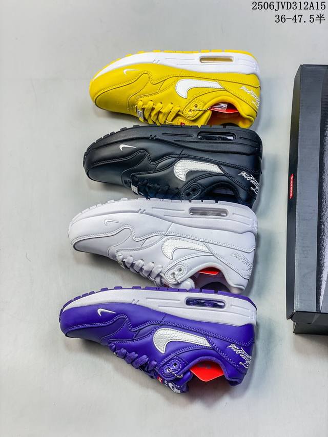 公司级真标带半码！ 耐克 Nike Air Max 1 初代复古气垫慢跑鞋 由Tinker Hatfeld和Mark Parker在1987年设计 灵感来自于巴