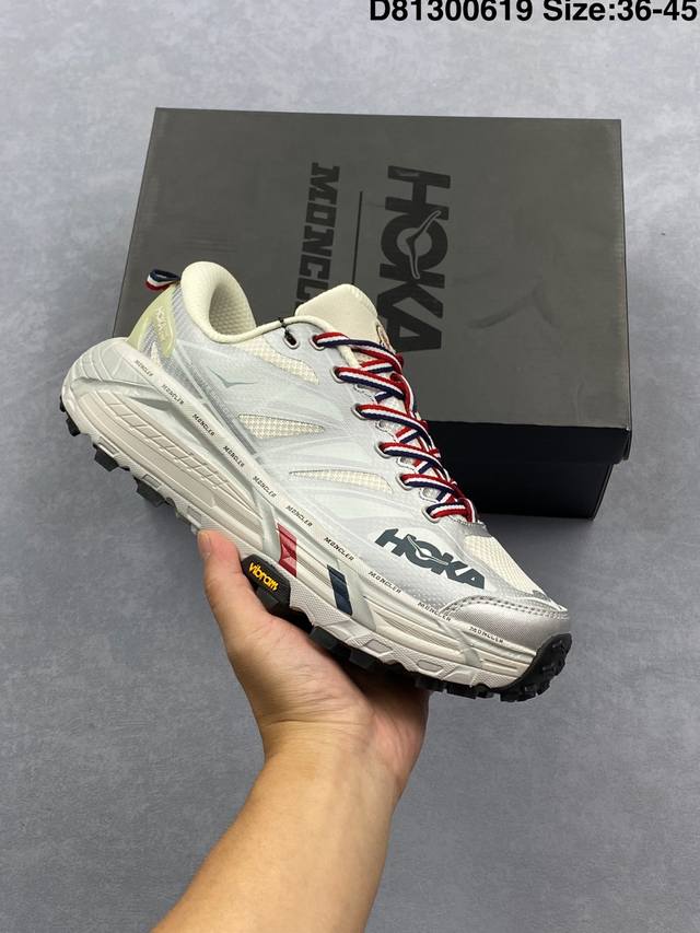 K Hoka Mafate Speed 2 超轻厚底轻量山地跑步鞋 原装轻量化材料Fresh Foam 超轻量中底全部用料过3C认证滚动平衡科技减少33%能量消