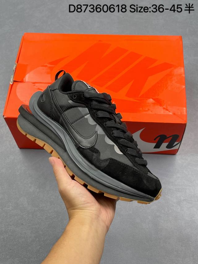 公司级 耐克Nike Vaporwaffle Sacai 华夫50周年系列华夫复古休闲运动慢跑鞋 后跟Tpu独家4块滑块模具 夏季热门款 网面透气休闲跑步鞋 货