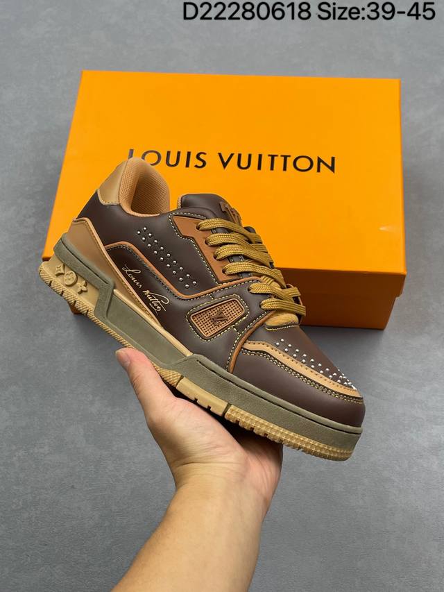 Louis Vuitton Trainer Sneaker Low 全新 Lv 路易威登 休闲运动文化百搭板鞋 尺码:39-45 Id:D22 618